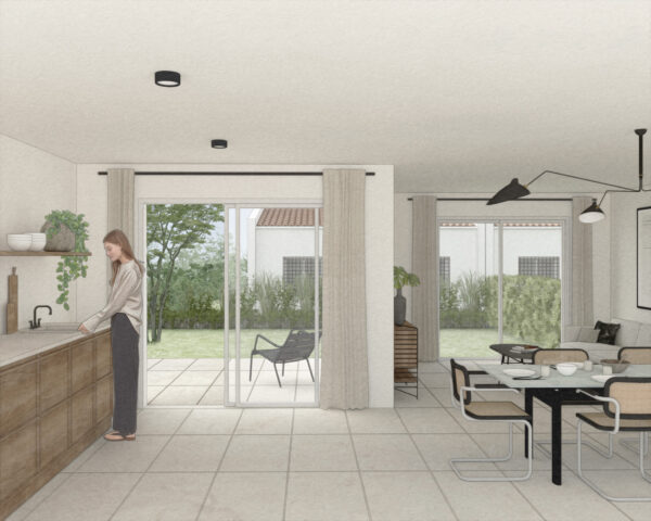 Kore architecture Colombiers Maison moderne en bande immobilier social